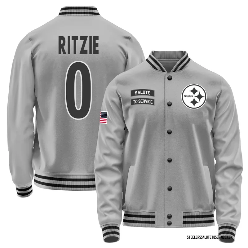 Youth Jahvaree Ritzie Pittsburgh Steelers Gray Salute to Service Performance Jacket