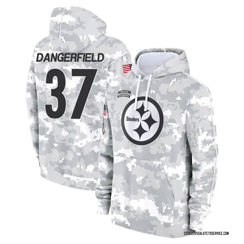 Youth Jordan Dangerfield Pittsburgh Steelers Camo Arctic 2024 Salute to Service Club Fleece Pullover Hoodie