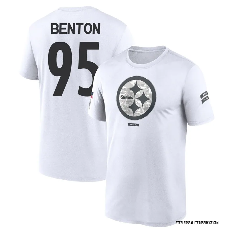 Youth Keeanu Benton Pittsburgh Steelers Legend White 2024 Salute to Service Performance T-Shirt