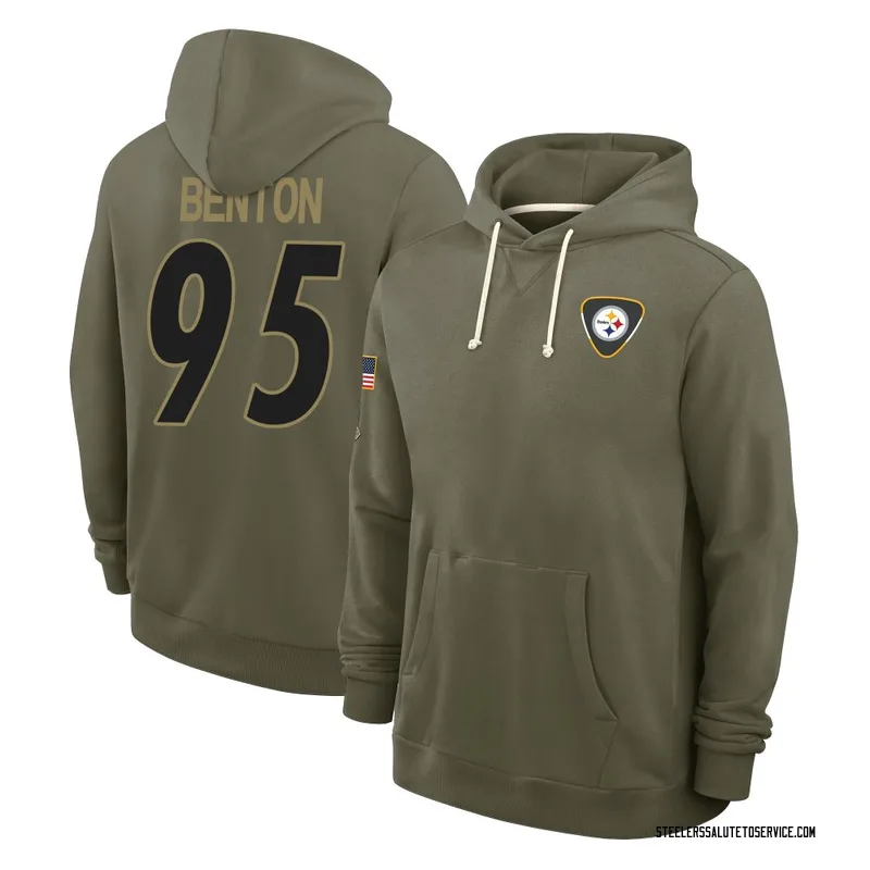 Youth Keeanu Benton Pittsburgh Steelers Olive 2025 Salute to Service Hoodie