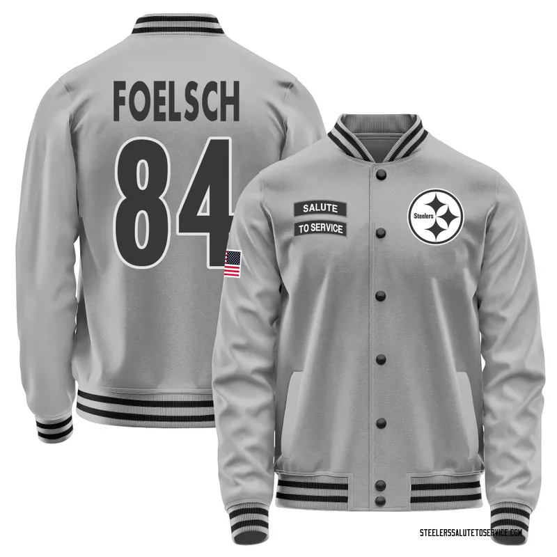 Youth Kevin Foelsch Pittsburgh Steelers Gray Salute to Service Performance Jacket
