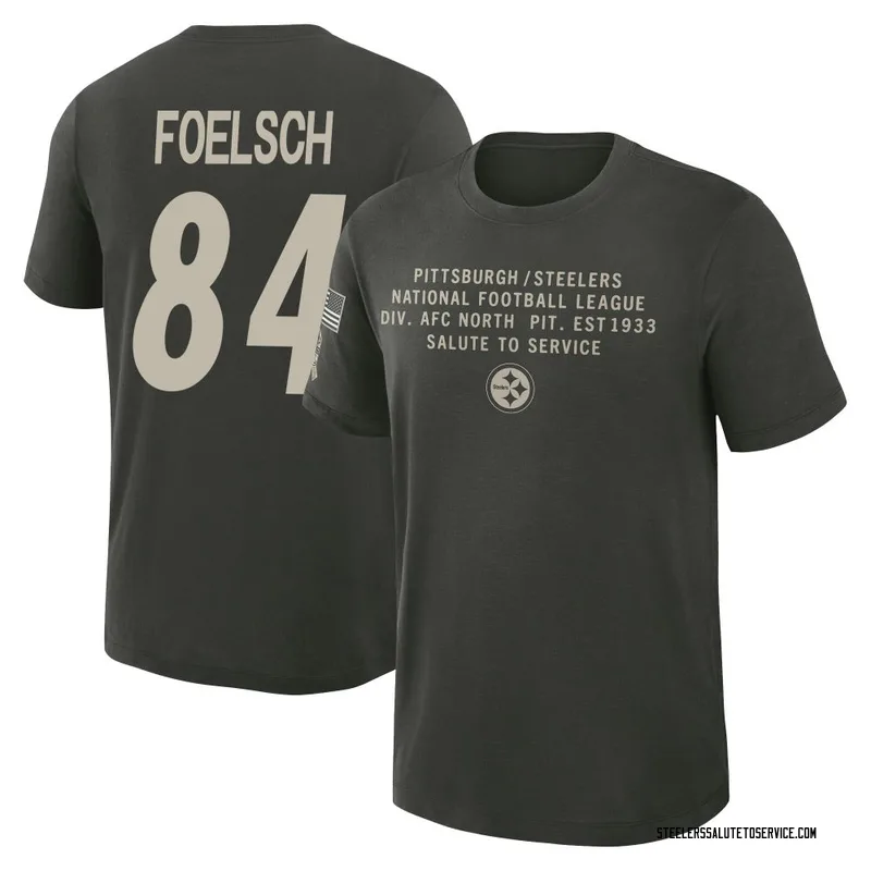 Youth Kevin Foelsch Pittsburgh Steelers Green Dark/ 2025 Salute to Service Sideline Slub T-Shirt