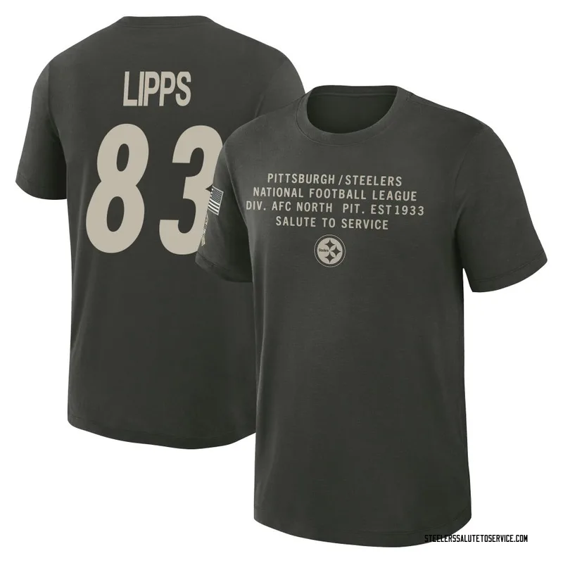 Youth Louis Lipps Pittsburgh Steelers Green Dark/ 2025 Salute to Service Sideline Slub T-Shirt