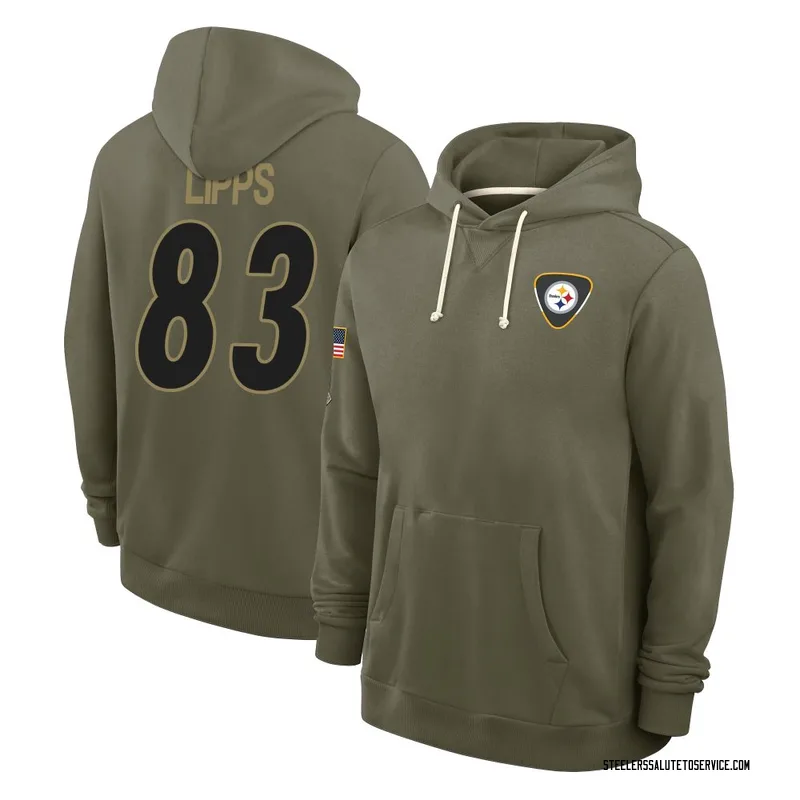 Youth Louis Lipps Pittsburgh Steelers Olive 2025 Salute to Service Hoodie