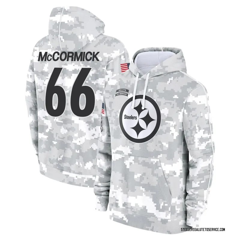 Youth Mason McCormick Pittsburgh Steelers Camo Arctic 2024 Salute to Service Club Fleece Pullover Hoodie