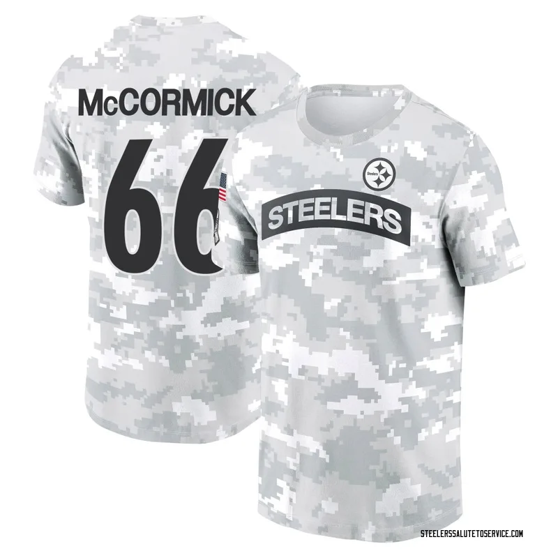Youth Mason McCormick Pittsburgh Steelers Camo Arctic 2024 Salute to Service Performance T-Shirt
