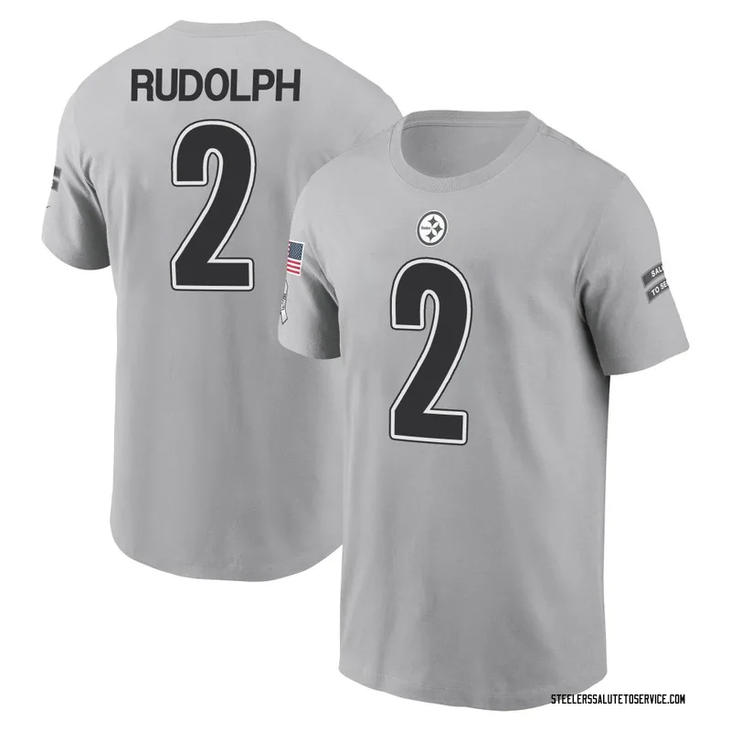 Youth Mason Rudolph Pittsburgh Steelers Gray 2024 Salute to Service Name & Number T-Shirt