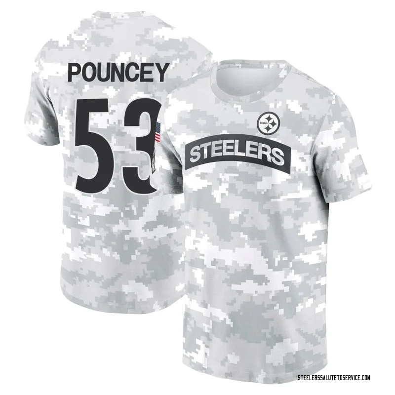 Youth Maurkice Pouncey Pittsburgh Steelers Camo Arctic 2024 Salute to Service Performance T-Shirt