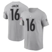 Youth Myles Jack Pittsburgh Steelers Gray 2024 Salute to Service Name & Number T-Shirt