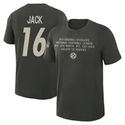Youth Myles Jack Pittsburgh Steelers Green Dark/ 2025 Salute to Service Sideline Slub T-Shirt