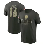 Youth Myles Jack Pittsburgh Steelers Green Forest/ 2025 Salute to Service Sideline Primary Edge T-Shirt
