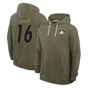 Youth Myles Jack Pittsburgh Steelers Olive 2025 Salute to Service Hoodie