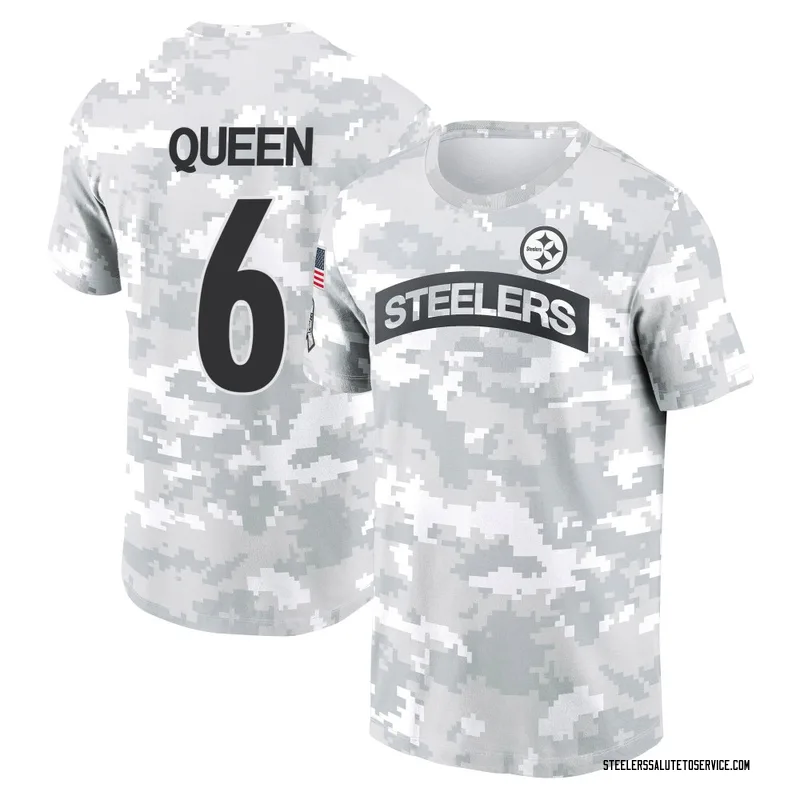 Youth Patrick Queen Pittsburgh Steelers Camo Arctic 2024 Salute to Service Performance T-Shirt