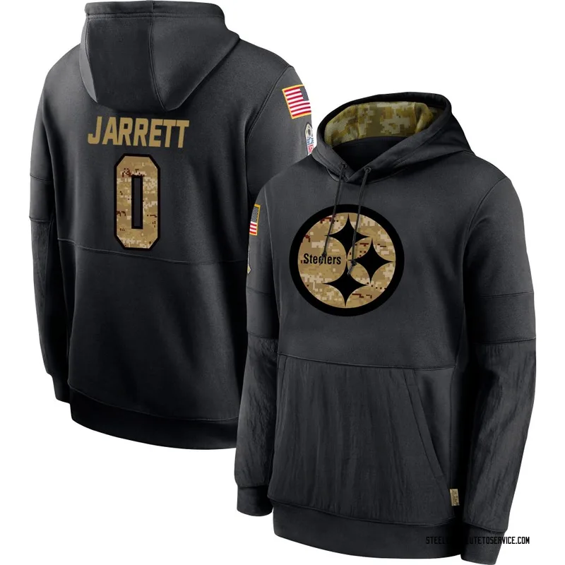 Youth Rakim Jarrett Pittsburgh Steelers Black 2020 Salute to Service Sideline Performance Pullover Hoodie