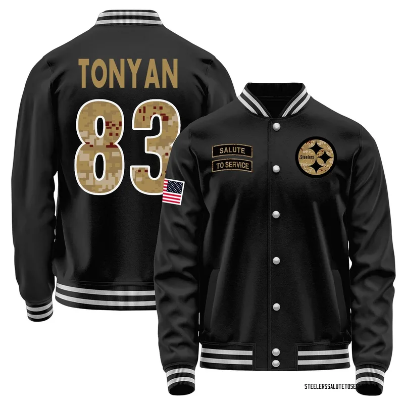 Youth Robert Tonyan Pittsburgh Steelers Black Salute to Service Sideline Performance Jacket