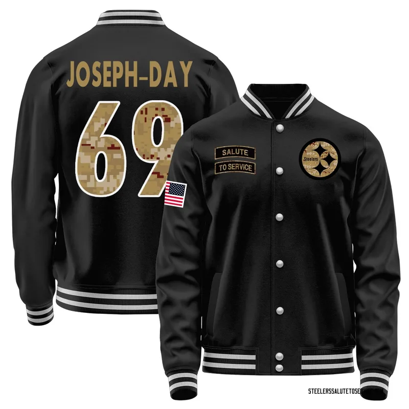 Youth Sebastian Joseph-Day Pittsburgh Steelers Black Salute to Service Sideline Performance Jacket