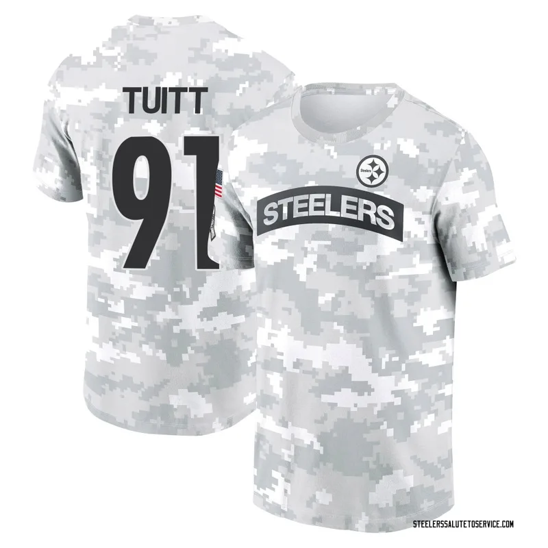 Youth Stephon Tuitt Pittsburgh Steelers Camo Arctic 2024 Salute to Service Performance T-Shirt