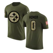 Youth Travis Homer Pittsburgh Steelers Legend Olive Salute to Service T-Shirt